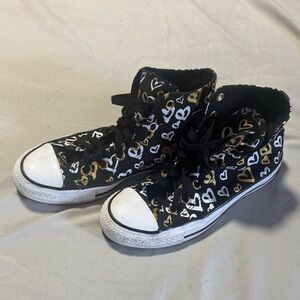 Converse Black and White High-Top Sneakers with Classic Design